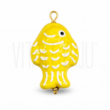 Pendente Peixe 34x20 em Cerâmi...